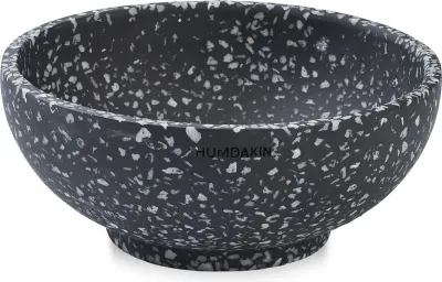 Салатник Humdakin Genova Terrazzo, камень, 18 см, чёрный
