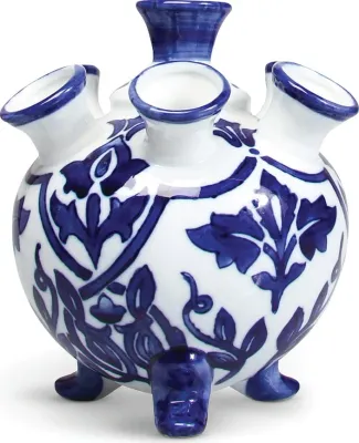Ваза &K Amsterdam Tulip Blue Фарфор, 17 см, синий