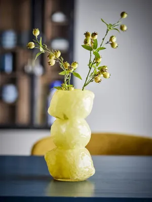 Ваза Bloomingville Limone Стекло, 27 см, желтый