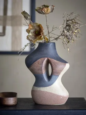 Ваза Bloomingville Vica Каменная керамика, 27 см, коричневый