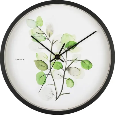 Настенные часы Karlsson Botanical, фанера, 26 см, зелёные