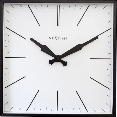 Настенные часы NeXtime Be Square, металл, 30 см, белые
