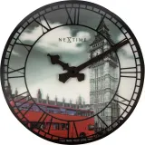 Настенные часы NeXtime Big Ben 3D, пластик, 39 см, серые — фото 1