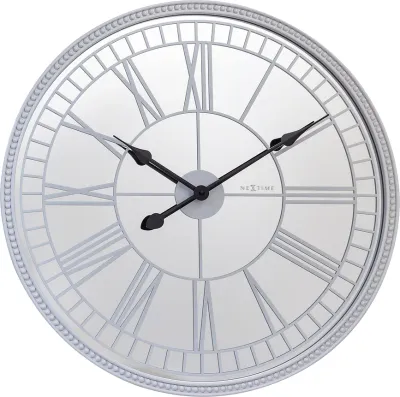Настенные часы NeXtime Cleopatra Mirror, стекло, 56 см, белые