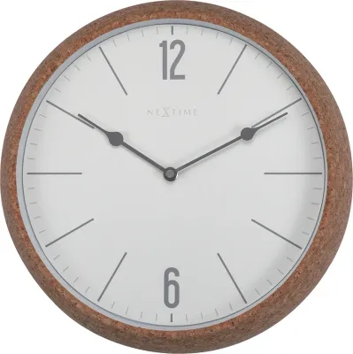 Настенные часы NeXtime Cork, стекло, 30 см