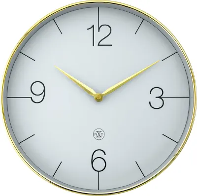 Настенные часы NeXtime Finesse, пластик, 30,5 см, серебристые