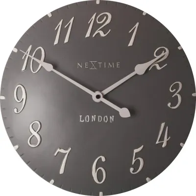 Настенные часы NeXtime London Arabic, пластик, 34 см, серые