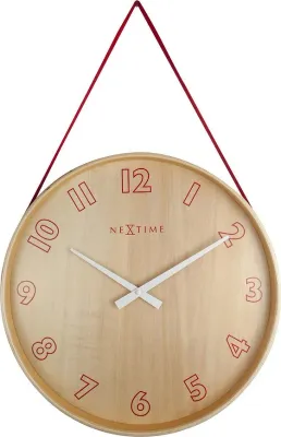 Настенные часы NeXtime Loop, дерево, 26 см