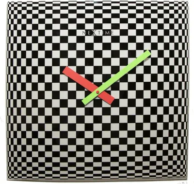 Настенные часы NeXtime Victor, стекло, 30 см, разноцветные