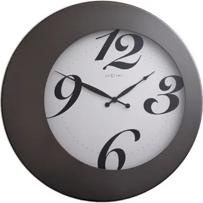 Настенные часы NeXtime Walter, стекло, 35 см, чёрные