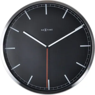 Настенные часы nextime company, алюминий, чёрные · арт. fabr 3119st