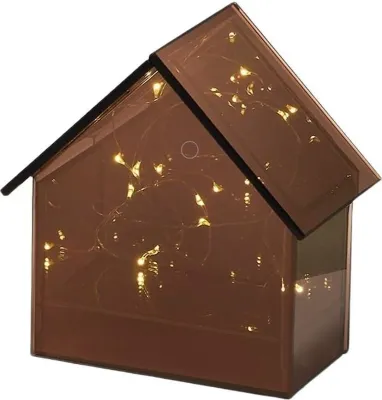 Подсвечник Philippi House LED, стекло, 15 9 см, коричневый