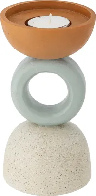 Подсвечник Bloomingville Loretta, пластик, 17 9 см, оранжевый
