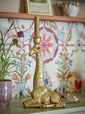 Подсвечник Bloomingville Twiga, металл, 32 9,5 см, золотистый