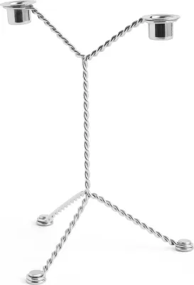 Подсвечник Hay Wire, металл, 25 см, серебристый