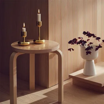 Набор подсвечников Iittala Nappula, 2 предмета, латунь, 18,3 8,9 см, золотистый