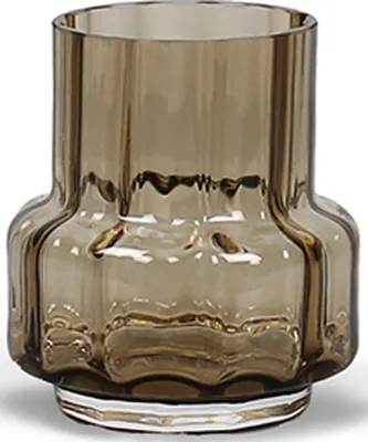 Подсвечник Ro Collection Hurricane Reflections No.25, стекло, 10 9 см, коричневый