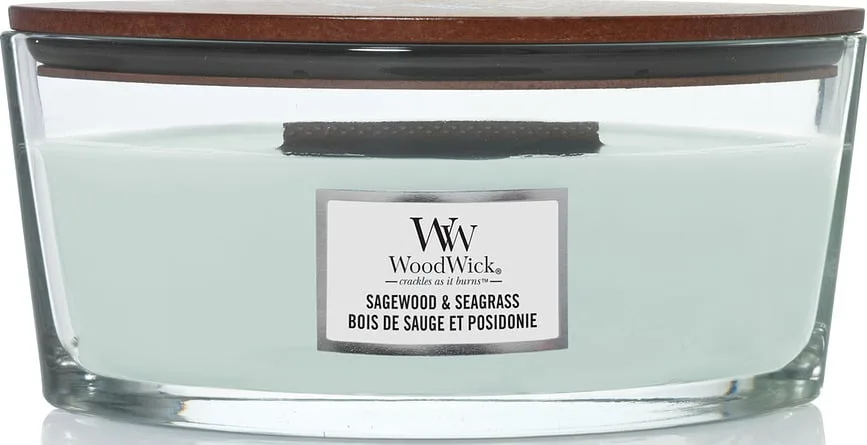 Свеча ароматическая WoodWick Hearthwick Sagewood and Seagrass