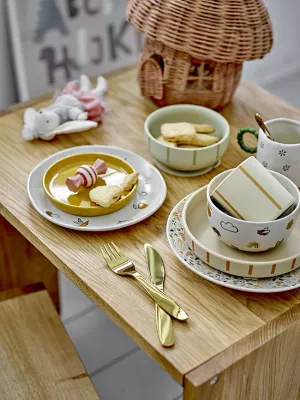 Набор детской посуды Bloomingville Agnes, каменная керамика, 3 предмета, белый