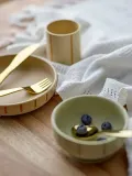 Набор детской посуды Bloomingville Levi, силикон, 3 предмета, зелёный — фото 1