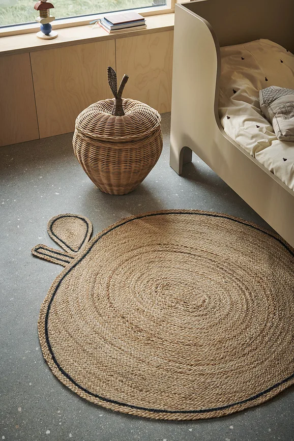 Коврик Ferm Living Apple, джут, 120 110 см, бежевый