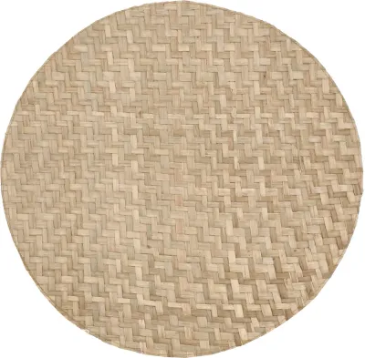 Салфетка сервировочная под тарелку S dahl Herringbone, круглая, морские водоросли, 35 см