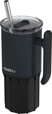 Термокружка Quokka, Stream, 720 мл, нержавеющая сталь, чёрная