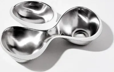 Салатник Alessi Babyboop, нержавеющая сталь, овальный, 20 23 см