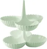 Тортница сервировочная Guzzini Tiffany, прямоугольная, пищевой пластик, 27 25 см, зелёная — фото 1
