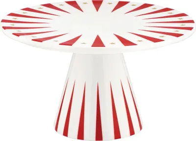 Тортница сервировочная Alessi Delight, круглая, фарфор, 22 см, красная