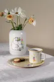 Поднос сервировочный Muurla Muminki Flowers, круглый, дерево, 25 см, жёлтый — фото 3