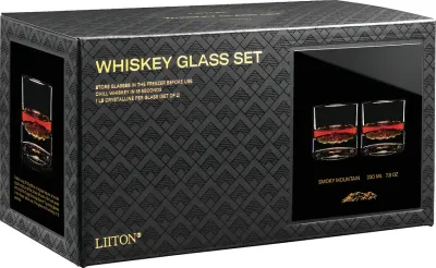 Набор 2 бокала Liiton, Smoky Mountain, хрусталь, прозрачный