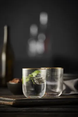 Набор 4 стакана LyngbyGlas, Palermo Gold, 4 шт., стекло, прозрачный