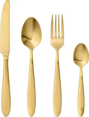 Набор столовых приборов Bloomingville, Gold, 4 предмета, нержавеющая сталь