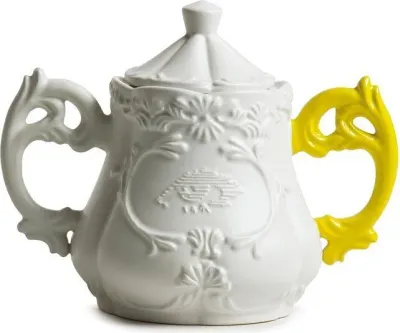 Сахарница Seletti I-Sugar Bowl с крышкой, фарфор, 13 см, белая