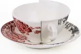 Чашка с блюдцем Seletti Zora, 15 см, костяной фарфор, белая — фото 1