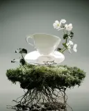 Набор чашек Serax Unity Butterfly, 2 шт., 240 мл, фарфор, белый — фото 2