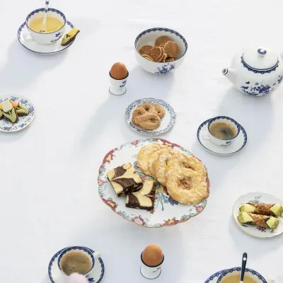 Набор чашек с блюдцами &K Amsterdam Delftware, 2 шт., 8 см, костяной фарфор, синий