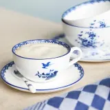Набор чашек с блюдцами &K Amsterdam Delftware, 2 шт., 8 см, костяной фарфор, синий — фото 2