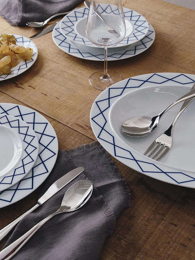 Блюдце для кофе Alessi La Bella Tavola, фарфор, 15 см, синее