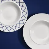 Блюдце для эспрессо Alessi La Bella Tavola, фарфор, 12 см, синее — фото 3