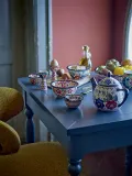 Набор подставок для яиц Bloomingville Florist, 2 шт., каменная керамика, 5 см, разноцветные — фото 1