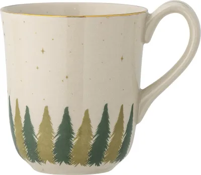 Кружка Bloomingville Spruce, 350 мл, каменная керамика, бежевая