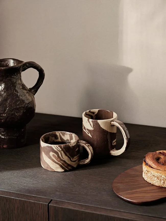Кружка ferm living ryu, каменная керамика, коричневая · арт. fabr 1104268817