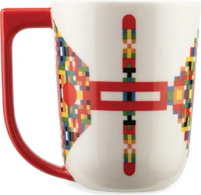 Кружка Alessi Holyhedrics, 400 мл, фарфор, красная