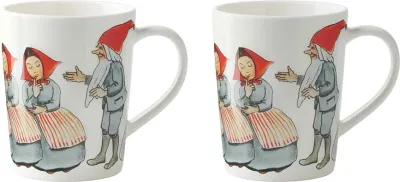 Набор кружек Design House Stockholm Elsa Beskow, 2 шт., 6 см, фарфор, белый