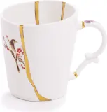Кружка Seletti Kintsugi 3, 8,5 см, фарфор, белая — фото 1