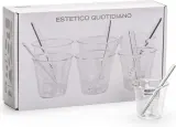 Набор кружек Seletti Estetico Quotidiano, 6 предметов, 5,8 см, стекло — фото 1
