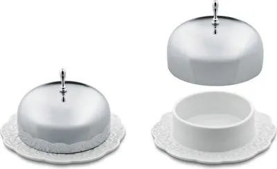 Масленка Alessi Dressed, 12 12 см, фарфор