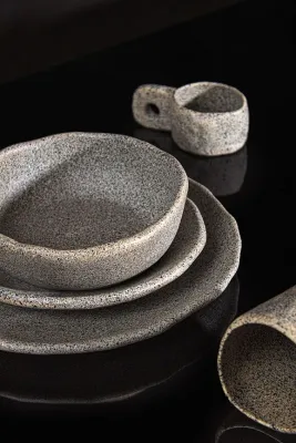 Салатник Seletti Newlithic, фарфор, 17 см, серый